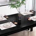 thumbnail image 6 of MIERES Kitchen Dining Set: Rectangular solid wood dining table with two benches, suitable for 2 to 4 people, small dining set, black, 6 of 7