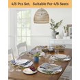 thumbnail image 5 of 15 Inch Round Placemats Set of 4, Grey Christmas Snowman Non Slip Heat Insulation PP Table Mats, Xmas Tree Snowflake Botanical Washable Place Mats for Kitchen Dining Party Table Decor, 5 of 7