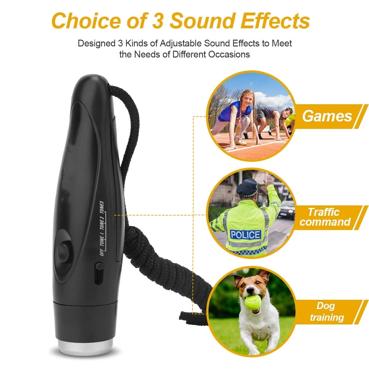 2Pack Handheld Electronic Whistles Electric Whistle with Lanyard Three Tone Distinct High Volume Outdoor Sport Whistle for Coaches, Referees, P.E. Teacher（Red&Black)136.5*38*32.5（mm)