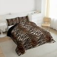 thumbnail image 3 of Homewish Adults Female Men Abstract Animal Zebra Bedding Comforter Set 2pcs,Abstract Gradient Geometric Stripes Twin Comforter Sets Microfiber,Jungle Wildlife Print Breathable Bedding Set, 3 of 8