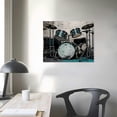 thumbnail image 4 of ARISTURING  Guitar Drum Canvas Wall Art Piano Painting Musical Instruments  20x16in, 4 of 6