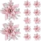 thumbnail image 2 of Flor de Navidad rosa para decoración del hogar, corona de 14,5 cm, para puerta y ventana, 1 unidad/5 piezas/10 piezas, 2 of 4
