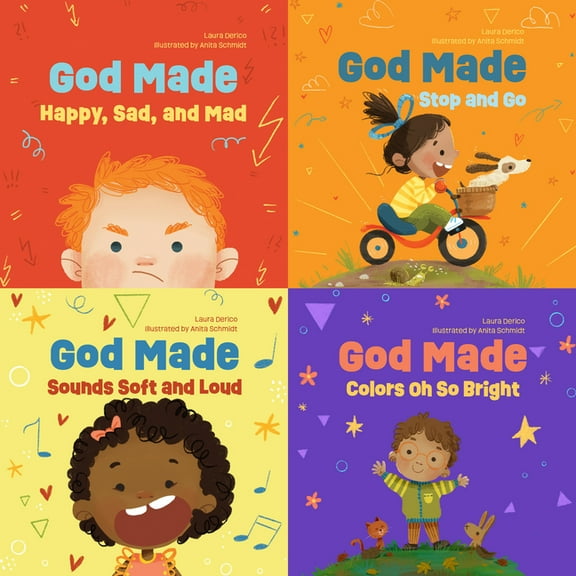 God Made All of Me God Made All of Me 4-Pack (Books for Babies and Toddlers about Feelings, Actions, Colors, and Sounds), (Board Book)