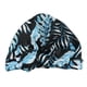 thumbnail image 2 of Bewildely Ducha Cabello seco Gorros de baño Estampado de flores Banda elástica impermeable Hem Cover Beanie Turban Hat Mujeres Niñas Black leaf Type3 NO3 Bewildely HA062078-21B, 2 of 5