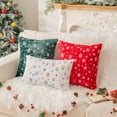thumbnail image 4 of Soft Faux Fur Fuzzy Cute Decorative Throw Pillows Covers with Snowflake Glitter Printed Pillowcases for Christmas Decor Home Bed Room Sofa Chair Couch, 4 of 5