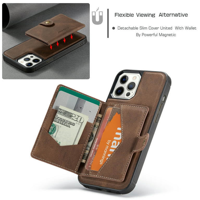 Flexible Leather Back Cover with Card Holder for iPhone 13 Series