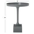 thumbnail image 3 of SAFAVIEH Corvus Round End Table, Dark Grey, 3 of 8