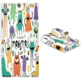 thumbnail image 6 of GZHJMY Halloween Decorative Towel Set, Halloween Monster Print, 3-Piece Set with 30x60 inch Bath Towel, 16x28 inch Hand Towel & 13x13 inch WashclothGZHJMY, 6 of 6