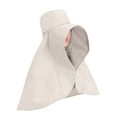 thumbnail image 4 of Deago Sun Hats for Women Sun Protection Wide Brim Shawl with Neck Flap Hiking Visor Hat Outdoor Summer Beach (Beige), 4 of 8