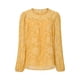 thumbnail image 4 of Txlixc Blusa de Manga Larga para Mujer, Blusa de Cuello Redondo con Botones en la Espalda con Patrón de Jacquard de Color Sólido, Tops de Calle de Ajuste Suelto Txlixc  Moda, 4 of 8