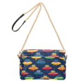 thumbnail image 2 of FORMRS Women Crossbody Purse with Chain Strap Vegan Leather Shoulder Handbag, Rainbow Space Cat, 2 of 7