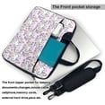 thumbnail image 2 of Lsque Purple Rabbit Pattern Laptop Bag – Portable & Slim Single-Shoulder Computer Case with Adjustable Strap, Protective, Lightweight for 13”/14”/15.6” Laptops, 2 of 8