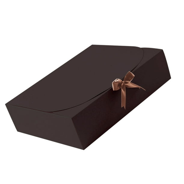 Bearachild Caja de regalo de 5 uds., caja de recuerdo de papel para cumpleaños, cajas de embalaje de regalo de aniversario de fiesta con cinta, Kits de decoración para fiestas negro L Bearachild HA005885-06