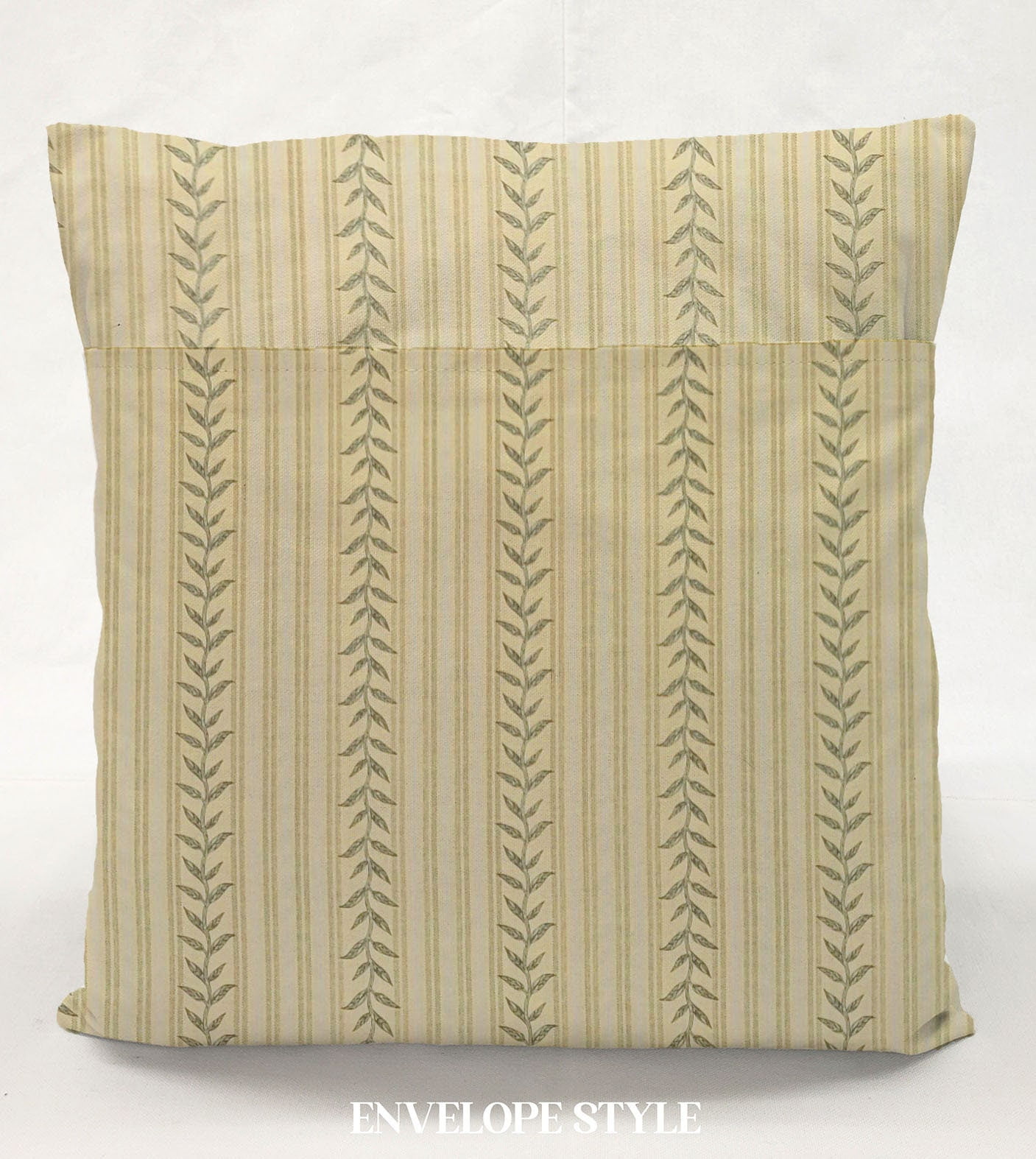 Striped Vines Pillowcase / Pillow Cover by Penny's Needful Things (24 x 24) (Yellow)