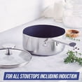 thumbnail image 3 of Blue Diamond Cookware Triple Steel Ceramic Nonstick 1.6Qt Saucepan with Lid, 3 of 8