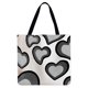 thumbnail image 4 of Bolsas De Compra Bolsa de playa para mujer, de compras de lino plegable, estampado de corazón lavable para damas y niñas Tmvgtek Para Estrenar, 4 of 9