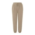 thumbnail image 5 of Women Sport Pants 2024 Fall Winter Fleece Elastic High Waisted Sweatpant Comfy Trousers Lightweight Joggers Pants with Pockets, 5 of 6