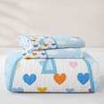 thumbnail image 5 of jejeloiu Rainbow Cloud Monogram A Twin Quilt Set For Kids,Colorful Heart Stars Initial Twin Coverlet Set For Girls,2pcs, 5 of 7