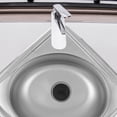 thumbnail image 2 of MOVTOTOP 1 Set RV Stainless Steel Drop In Single Bowl Wall Mounted Sink for Camper Washing Vegetable Basin Corner Installation, 2 of 7