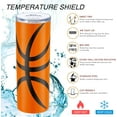 thumbnail image 4 of Football Basketball Soccer Gifts, Stainless Steel Water Tumbler for Boys, Girls, Teens, Players, Coaches, 20oz Sports Insulated Tumbler Cup with Lid Straw Gift Box (Basketball), 4 of 6