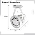 thumbnail image 3 of Track Light Spotlight with Mount, Commercial LED Track Lighting Head, Adjustable Ceiling Light Fixture for Retail Store Display, Surface Mount Directional Lighting, White Aluminum Housing, 3 of 5