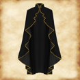 thumbnail image 2 of XIAONU Adults Solid Trimmed Cape Ruffled Stand Collar Cloak Formal Event Capes, 2 of 2