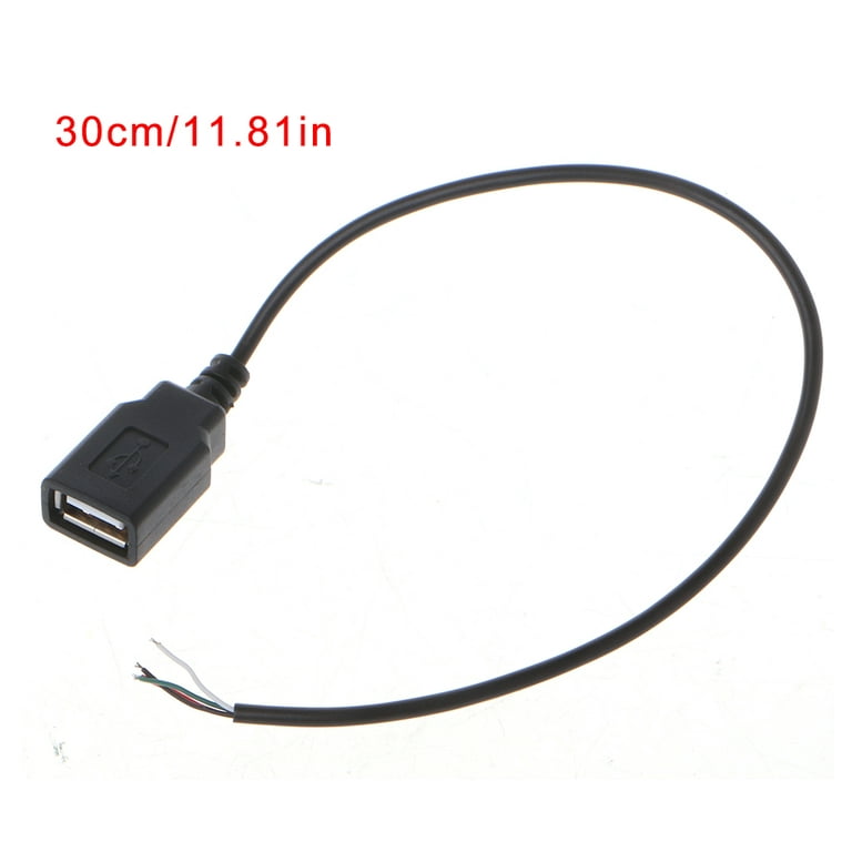 GENEMA USB 2.0 Type A Female Jack 4-Wire Data Charge Power Pigtail Cable  Connector DIY 