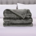 thumbnail image 3 of JML Fleece Blanket Flannel Blanket Couch Grey Queen 77"X81" Soft Lightweight Bed Blanket, 3 of 6