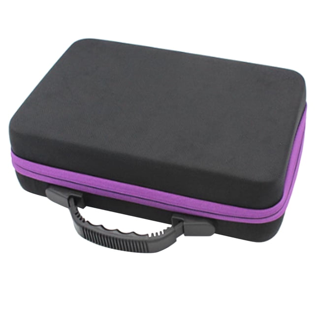 Étui de Transport pour 60 Blocs d'Huiles Essentielles, Étui de Voyage, Étui de Rangement Parfait pour le Rangement des Huiles Essentielles, Livré avec Insert en Mousse et Poignée de Transport