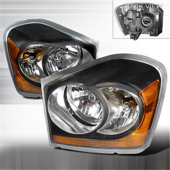 2004-2006 Doge Durango Crystal Housing Headlights - Black