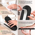 thumbnail image 6 of Ceiling Fan Filter Pads - Self-Adhesive Fan Blade Filters with Activated Charcoal Air Purifier Dust Eliminator Oval Shape DIY Air Cleaning Kit 6 Pack Black, 6 of 6