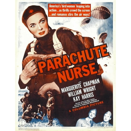 Parachute Nurse Stretched Canvas -  (11 x 17)
