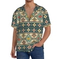 thumbnail image 3 of Fotbe Traditional Tribal Aztec1 print Short Sleeve Button Down Shirts for Men Casual Summer Beach Wrinkle Free Shirt-XX-Large, 3 of 7