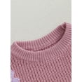 thumbnail image 6 of Suealasg Toddler Girls Fall Winter Sweaters 6M 1T 2T 3T Long Sleeve Flower Embroidery Knitwear Pullovers Tops Autumn Clothes for Baby Girls, 6 of 7