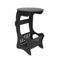 thumbnail image 2 of Lksixu Table Basse Ronde, Petite Table d'Appoint de 11 Pouces de Diamètre avec Panier de Rangement, Table de Chevet Moderne en Forme de C, Table d'Appoint Compacte, Assemblage Facile pour Chambre, Salon, Balcon, Patio, 2 of 6
