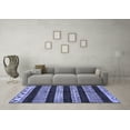 thumbnail image 3 of Ahgly Company Indoor Square Abstract Blue Modern Area Rugs, 4' Square, 3 of 4