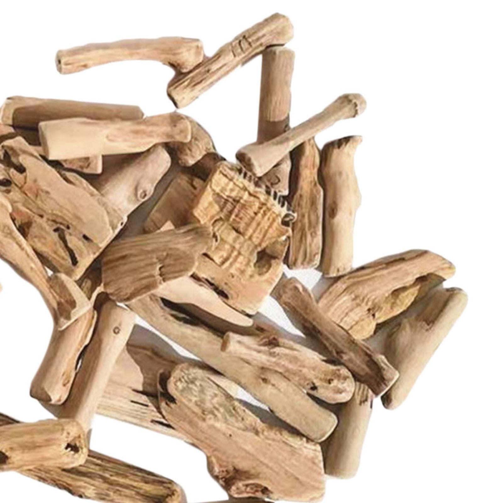 FVDPWYE 50PCS Assorted Natural Driftwood Pieces Wood Craft Small Sticks for Northumbrian