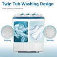 thumbnail image 4 of Ktaxon Portable Washing Machine 20lbs Blue Top Load Washing Machine with Twin Tub and Drain Pump, 4 of 10