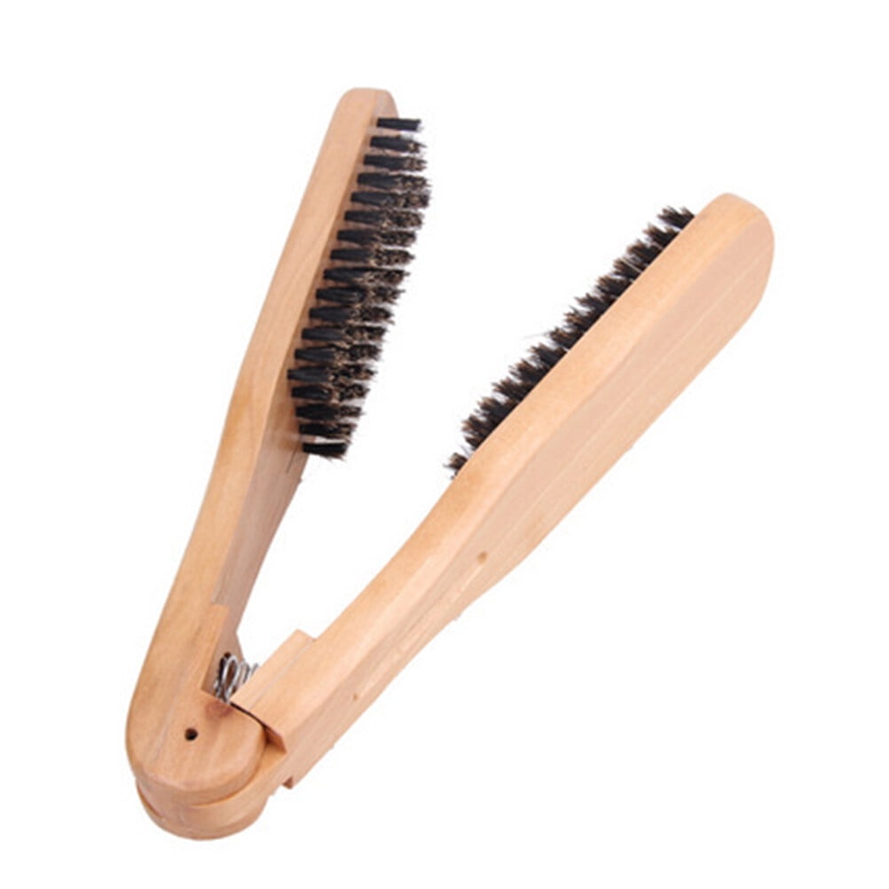 SHISUYAN Hair Straightening Brush V-shaped Hair Brush Hair Straightener Hairdressing Tool Brush Comb