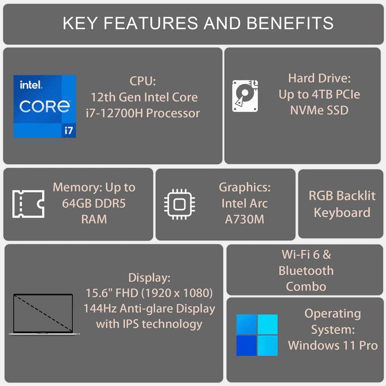NUC Intel X15 Gaming Laptop, 144Hz 15.6 NUC Intel X15 Gaming Laptop, 144Hz 15.6