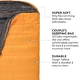 thumbnail image 6 of Teton Mammoth 0 F Double Sleeping Bag, Orange, 6 of 12