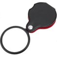 thumbnail image 1 of 10x Mini Pocket Magnifying Glass in Optical Glass, Magnifier with Protective Shell for Office/Reading/Hobbies (1 pc, Black), 1 of 5