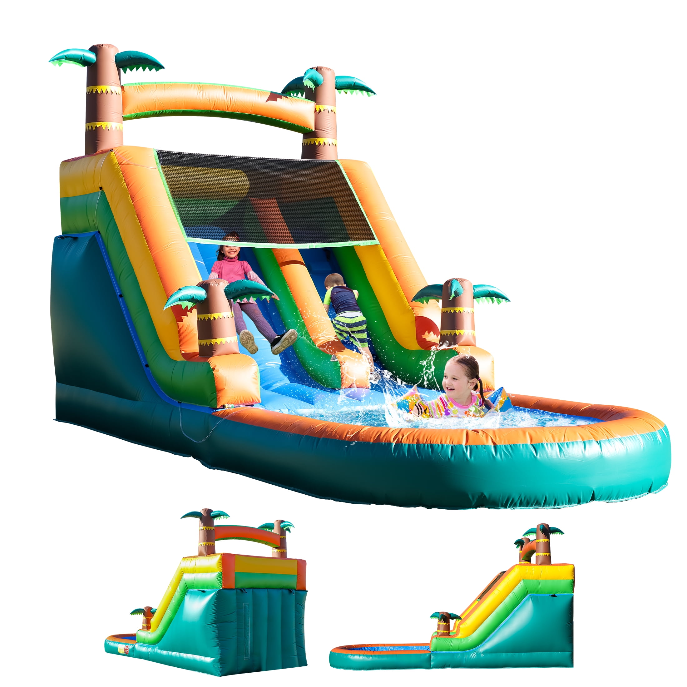 Relunch 21FT(L) Commercial Water Slide for Adults Kids, Heavy Duty PVC Inflatable Water Slide Backyard with Blower, 21x9x12FT