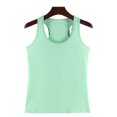 thumbnail image 1 of Qarigey Chaleco de algodón para mujer, ropa recortada de moda de punto, camiseta transpirable fresca, camisas de fondo exterior de primavera, Prendas para la parte del cuerpo verde fluorescente SG Qarigey AP010463-34B, 1 of 6
