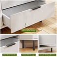 thumbnail image 6 of TROPOW Fluted 3 Drawers Dresser, Wide Wood Chest of Drawers, Modern Storage Dresser Chest of Drawers Organizer with Metal Legs and Anti-Tipping Device for Bedroom Living Room, 6 of 7