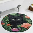 thumbnail image 4 of The Cat Is Hiding Washable Round Rug -Circle Area Rugs for Nursery Bedroom, Vintage Non Slip Non Shedding Low Pile Carpet for Living Room Coffee Table Entryway, 4 of 7