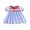 Blue, variant on BemeyourBBs Kids Toddler Baby Girl 4th of July Dress Fourth of July Outfit Baby Girl Patriot Independent Day Dress Short Sleeve Plaid Stars American Flag Embroidery Scalloped Summer Dress