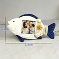 thumbnail image 2 of LEEYNEER3-Inch Photo Frame Set of 2- Fish-Shaped Photo Frame for Summer Vacation Memory  Handmade Nautical Picture Frame for Tabletop Blue, 2 of 5