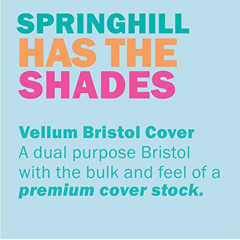 Springhill, Digital Vellum Bristol Cover Blue, 67lb, Ledger, 11 x 17, 250 Sheets / 1 Ream, Made In The USA