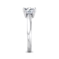 thumbnail image 2 of Silvago Jewelry 1.38 Ct Oval Cut Moissanite Engagement Ring - Sophisticated 3 Stone Design in 14K White Gold Plated Setting - Ideal for Meaningful Memories, 2 of 3